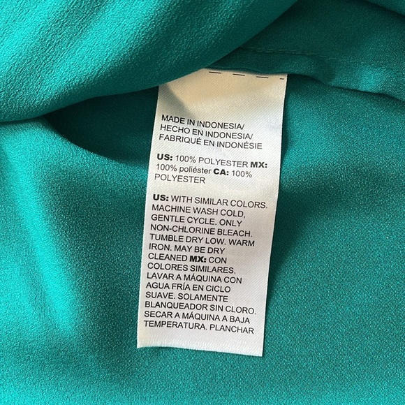 Chicos Green Long Tunic Blouse Size 2=12/14 - Picture 8 of 9